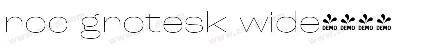 roc grotesk wide字体转换
